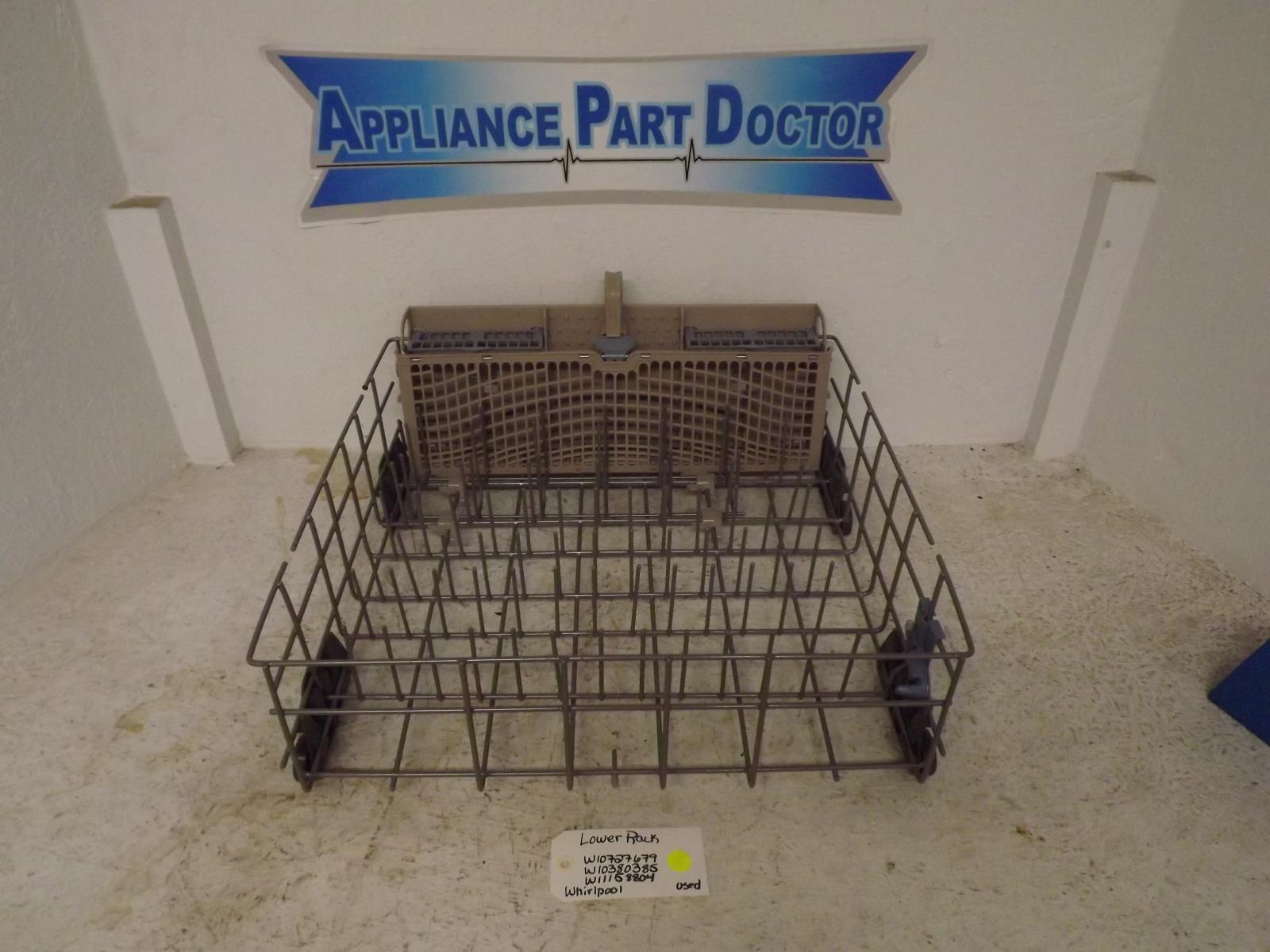 Whirlpool Dishwasher W10727679 W10380385 Lower Rack Used Whirlpool Dishwasher W10727679 W10380385 Lower Rack Used